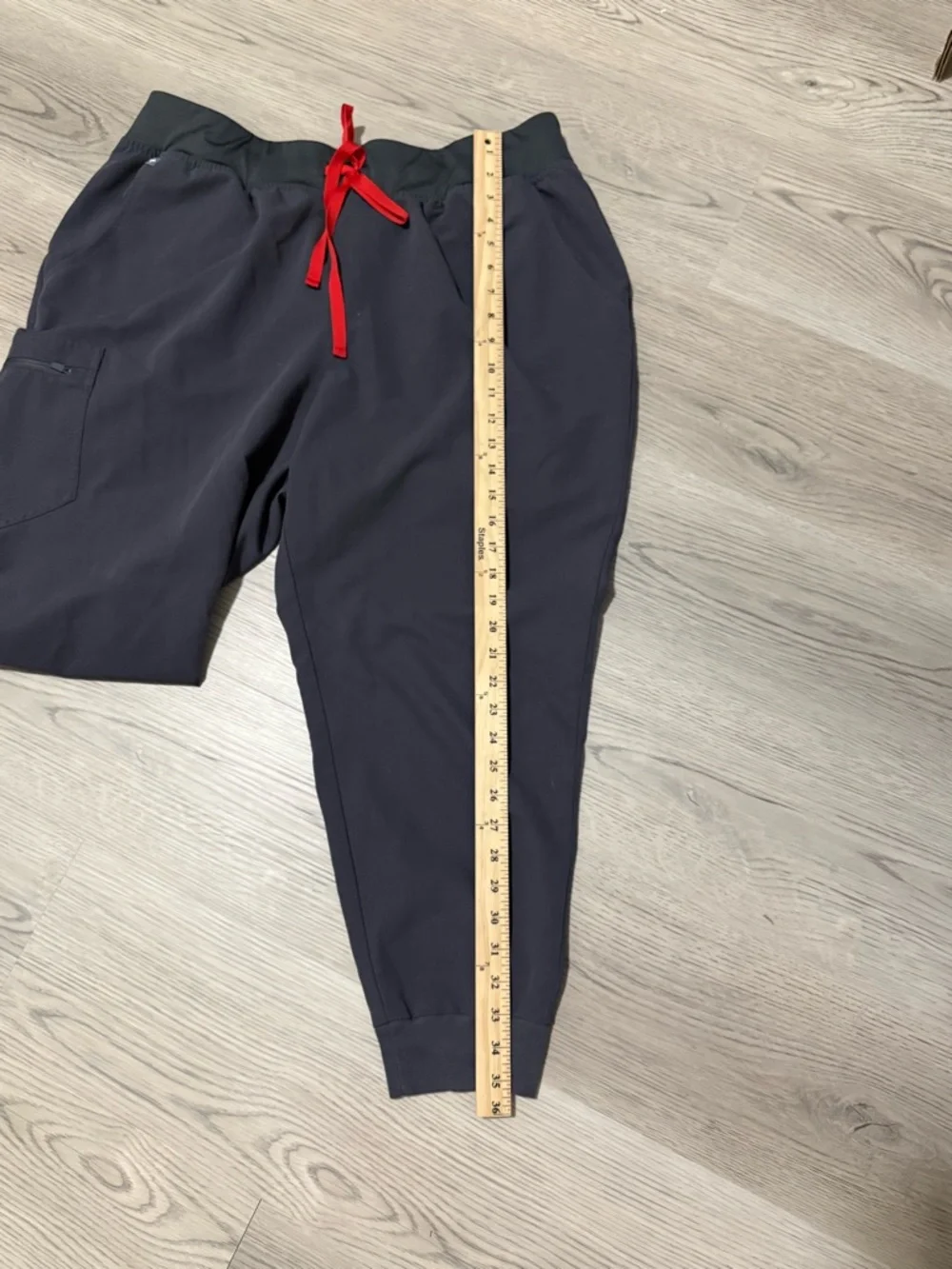 Figs Men's Charcoal Joggers with Red Drawstring